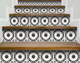 4" X 4" Black and White Rolla Peel and Stick Removable Tiles