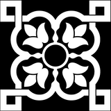 4" X 4" Black and White Stark Peel and Stick Removable Tiles