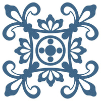 4" X 4" Teal And White Mosaic Peel And Stick Removable Tiles