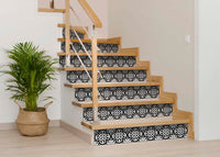 4" X 4" Black and White Roka Peel and Stick Removable Tiles