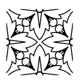 4" X 4" White and Black Cross Peel and Stick Removable Tiles
