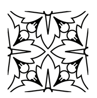 4" X 4" White and Black Cross Peel and Stick Removable Tiles