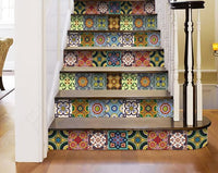 4" X 4" Auguri Flora Peel and Stick Removable Tiles