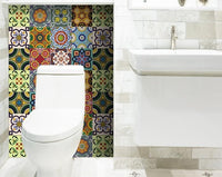 4" X 4" Auguri Flora Peel and Stick Removable Tiles