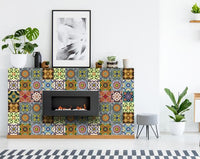 4" X 4" Auguri Flora Peel and Stick Removable Tiles