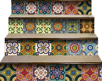 4" X 4" Auguri Flora Peel and Stick Removable Tiles
