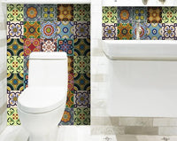 4" X 4" Auguri Flora Peel and Stick Removable Tiles