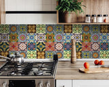 4" X 4" Auguri Flora Peel and Stick Removable Tiles