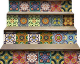 4" X 4" Auguri Flora Peel and Stick Removable Tiles