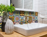 4" X 4" Auguri Flora Peel and Stick Removable Tiles
