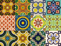 4" X 4" Euro Mosaic Peel and Stick Removable Tiles