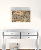 24" x 32" Vintage 1598 Map of the Americas Wall Art