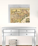 24" x 28" Vintage 1718 Map of New France
