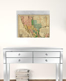 24" x 30" Vintage 1846 Map of Mexico Wall Art