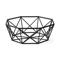 Black Geometric Metal Centerpiec Bowl
