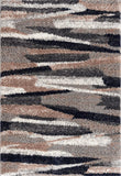 8? x 11? Gray and Black Strokes Area Rug