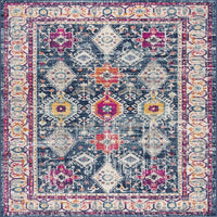 2? x 4? Navy Traditional Decorative Area Rug