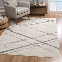 2? x 4? Gray Modern Abstract Pattern Area Rug