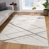 2? x 4? Gray Modern Abstract Pattern Area Rug