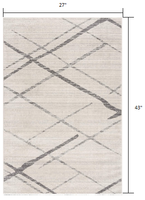 2? x 4? Gray Modern Abstract Pattern Area Rug