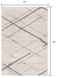 2? x 4? Gray Modern Abstract Pattern Area Rug