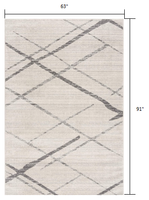 2? x 4? Gray Modern Abstract Pattern Area Rug