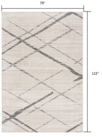 2? x 4? Gray Modern Abstract Pattern Area Rug