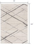 2? x 4? Gray Modern Abstract Pattern Area Rug