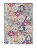 7? x 10? Rust Distressed Floral Area Rug