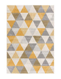 2? x 4? Yellow Triangular Lattice Area Rug