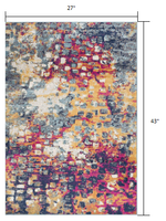 4? x 6? Multicolored Abstract Painting Area Rug