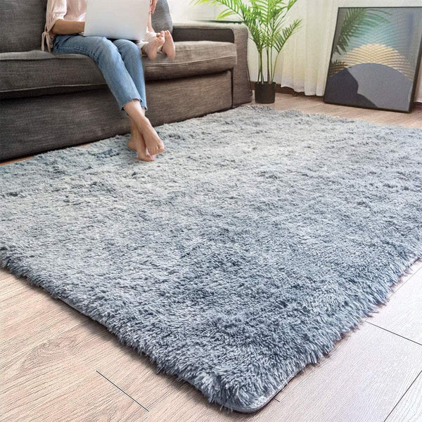 4? x 5? Gray Solid Modern Area Rug