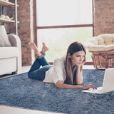 4? x 5? Gray Solid Modern Area Rug