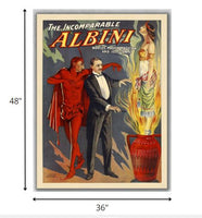 36" x 48" The Incomparable Albini Vintage Magic Poster Wall Art