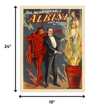 36" x 48" The Incomparable Albini Vintage Magic Poster Wall Art