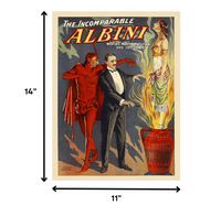 36" x 48" The Incomparable Albini Vintage Magic Poster Wall Art