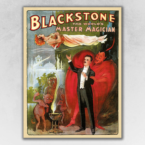 36" x 48" Vintage 1934 Blackstone Magic Wall Art