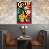 36" x 54" Vintage c1920s Carter Vintage Magic Poster Wall Art