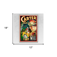 12" x 18" Vintage c1920s Carter Vintage Magic Poster Wall Art