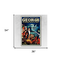 36" x 54" George the Supreme Master Vintage Magic Poster Wall Art