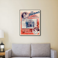 36" x 48" The Houdini's Metamorphosis Vintage Magic Poster Wall Art