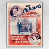 36" x 48" The Houdini's Metamorphosis Vintage Magic Poster Wall Art