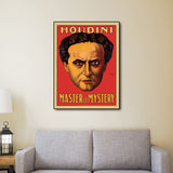 36" x 48" Houdini Master of Mystery Vintage Magic Poster Wall Art