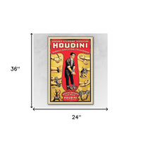 24" x 36" Houdini Handcuff King Vintage Magic Poster Wall Art