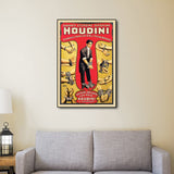 24" x 36" Houdini Handcuff King Vintage Magic Poster Wall Art