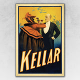 36" x 54" Kellar Drinks with the Devil Vintage Magic Poster Wall Art