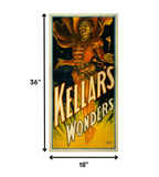 18" x 36" Keller's Wonders Vintage Magic Poster Wall Art