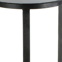 Black and Gray Stone Top Side Table