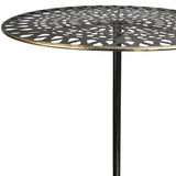 Gold Metal Patterned End Table