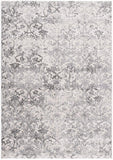 5? x 8? Cream and Gray Faded Filigree Area Rug